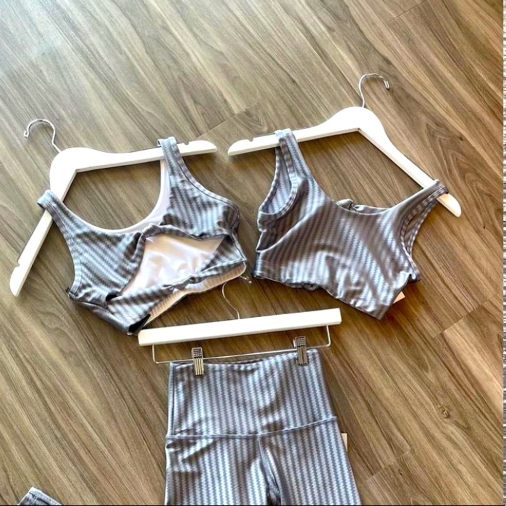Silver open back crop / bra